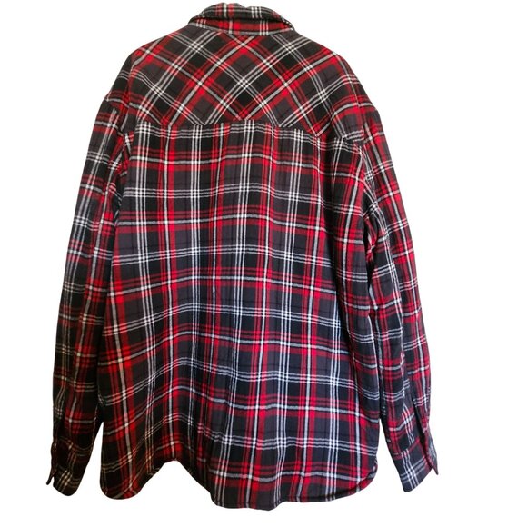 Big Mac Men Sherpa-Lined 2XLT Flannel Jacket Red/Black VTG Americana Gorpcore - Picture 3 of 11